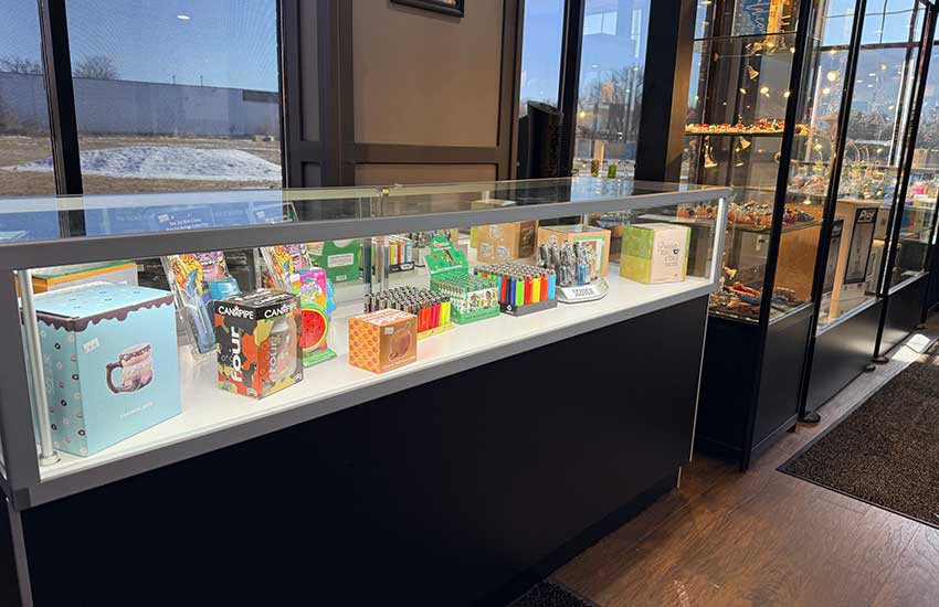 Ramsey cannabis dispensary retail space and product displays